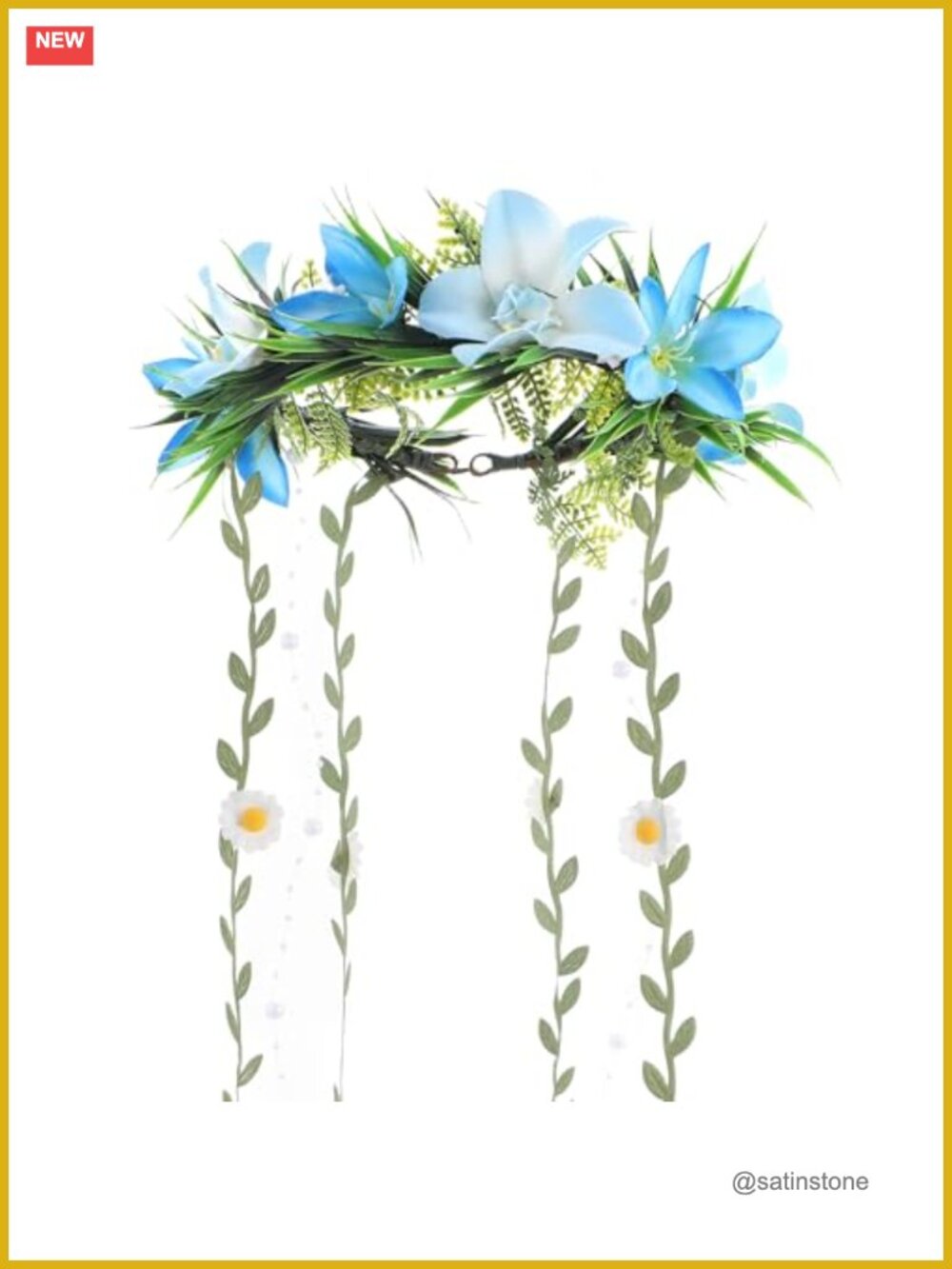 Handmade Hawaiian Silk Flower Crown Headband for Beach Party